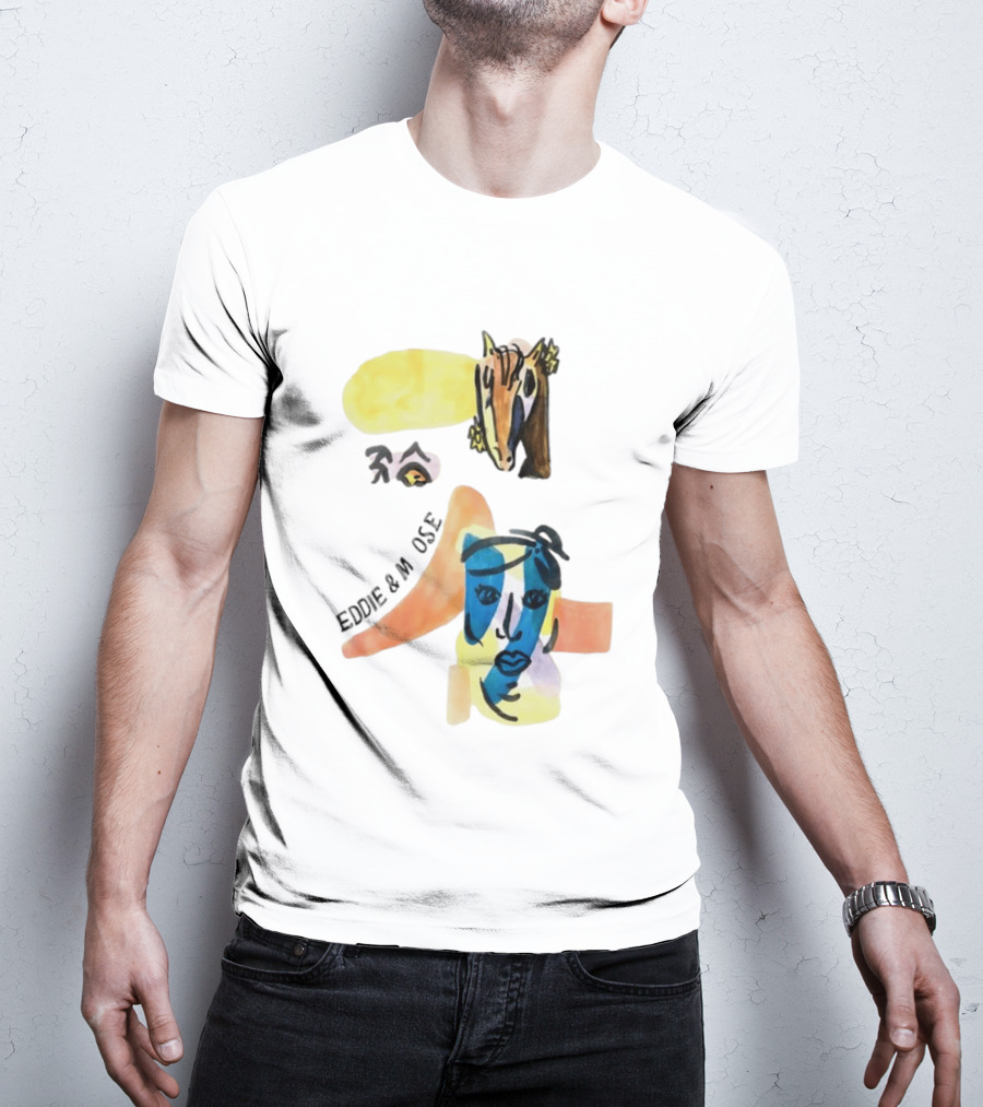 Eddie And Moose Horse Head Face Eye Shape Abstract Eddie And M CSE T-Shirt