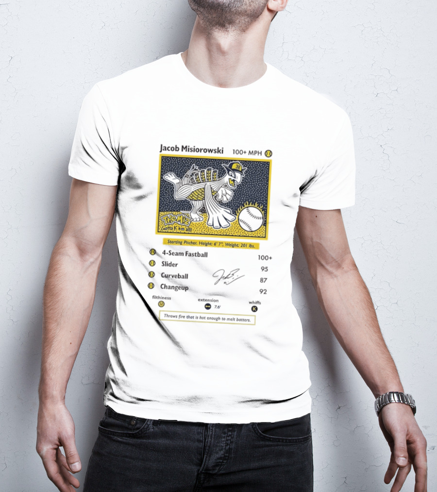 Jacob Misiorowski Milwaukee Brewers The Miz 100+ MPH Fastball Card T-Shirt