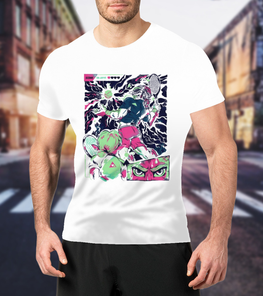 Link Zelda Legend Of Zelda Monster Goblin Arcade Tennis Game Competition Score 40 Love T-Shirt