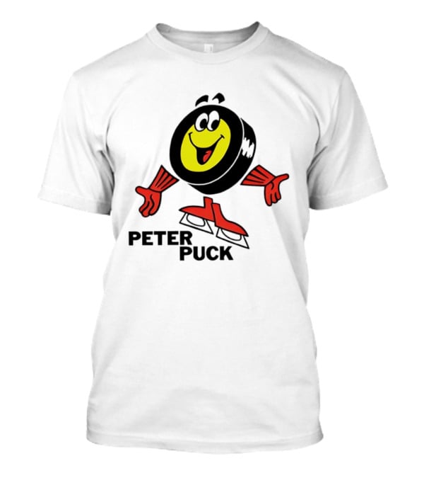 Peter Puck Cartoon Character Hockey T-Shirt
