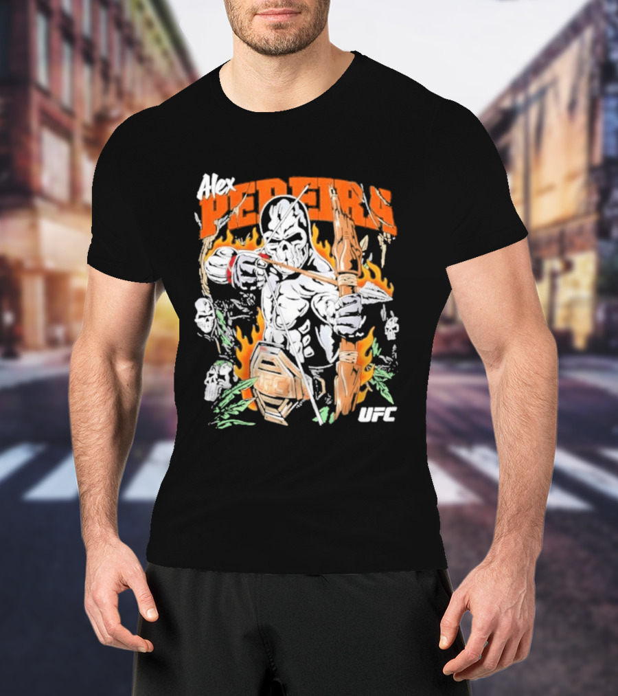 Alex Pereira Poatan UFC Warrior Lotas Brand Archery Flames T-Shirt