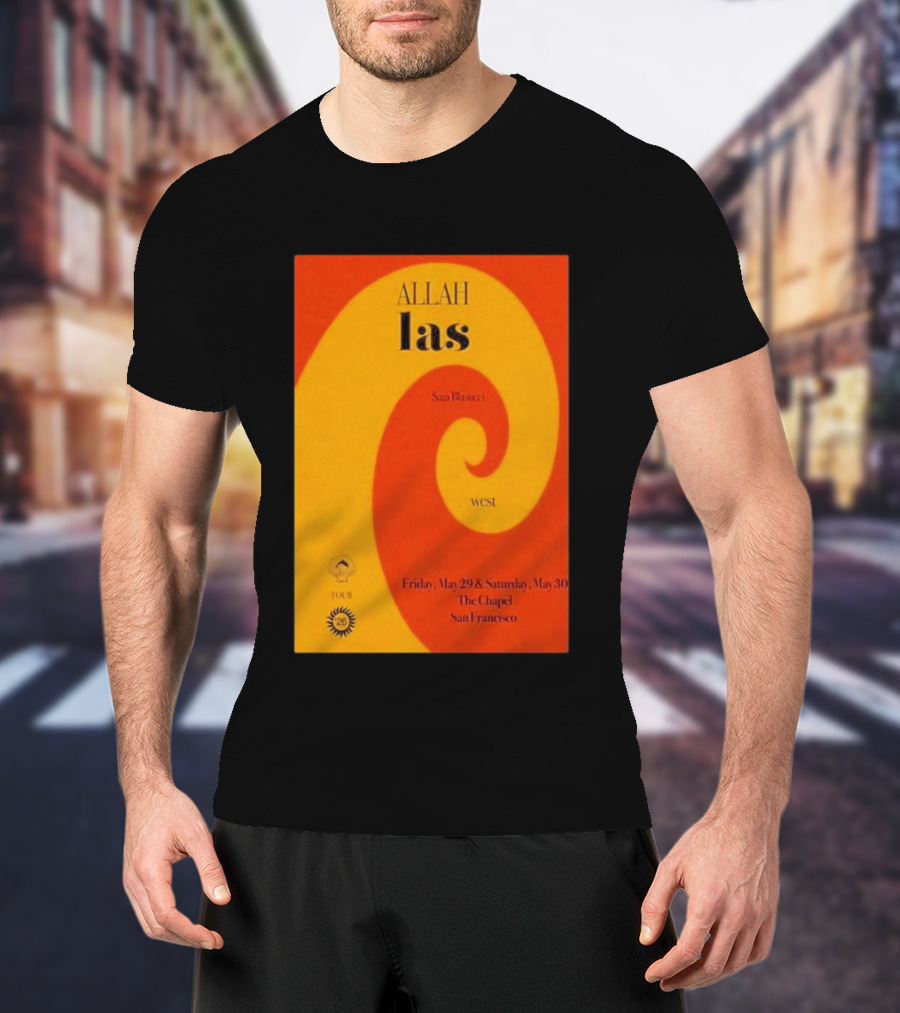Allah Las Sam Blasucci The Chapel San Francisco May 29 30 2026 Tour West T-Shirt