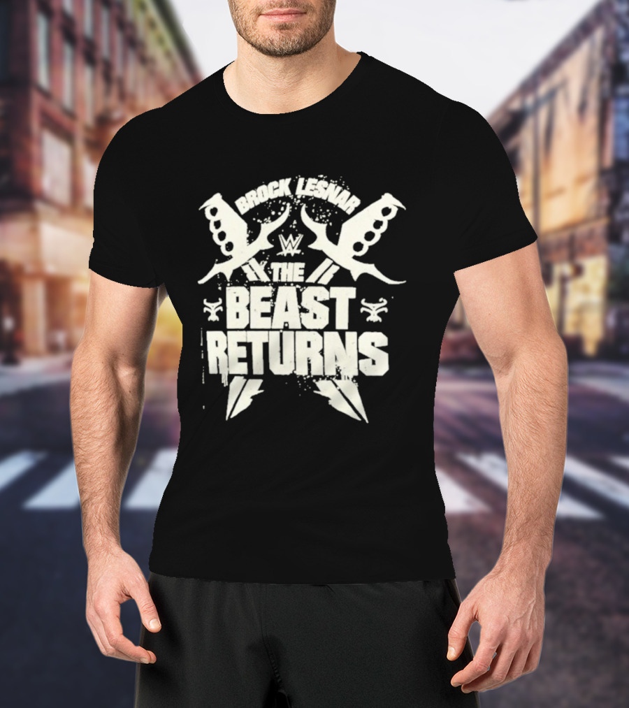 Brock Lesnar WWE The Beast Returns Knuckle Dusters Lightning T-Shirt