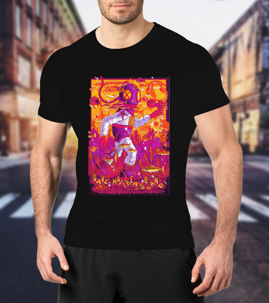 Dave Matthews Band Diver Illustration May 30 2026 ITHINK Financial Amphitheatre West Palm Beach FL T-Shirt