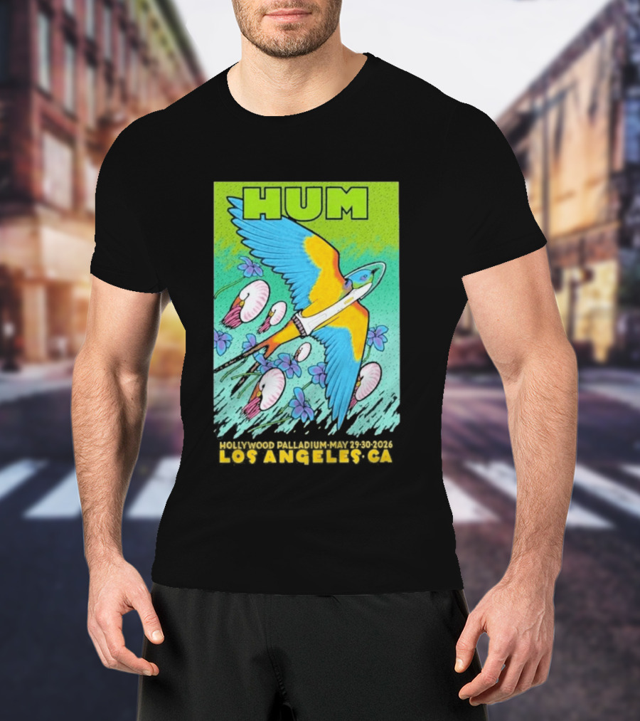 Hum Los Angeles May 29 + 30 2026 CA Vibrant Bird And Flowers T-Shirt
