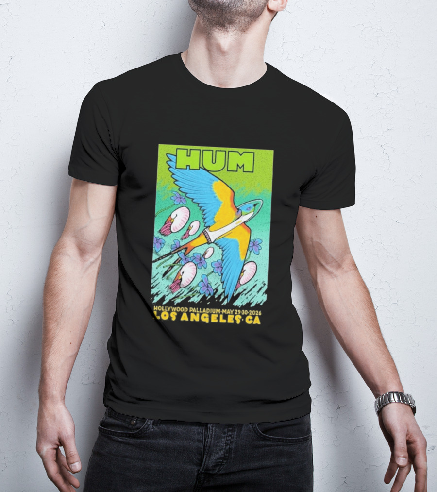 Hum Los Angeles May 29 + 30 2026 CA Vibrant Bird And Flowers T-Shirt