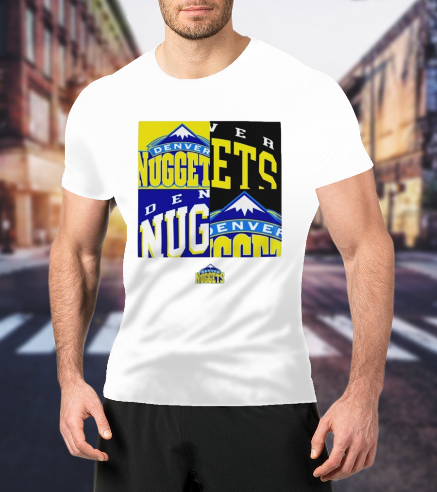 Denver Nuggets New Era Block Retro Split Collage T-Shirt