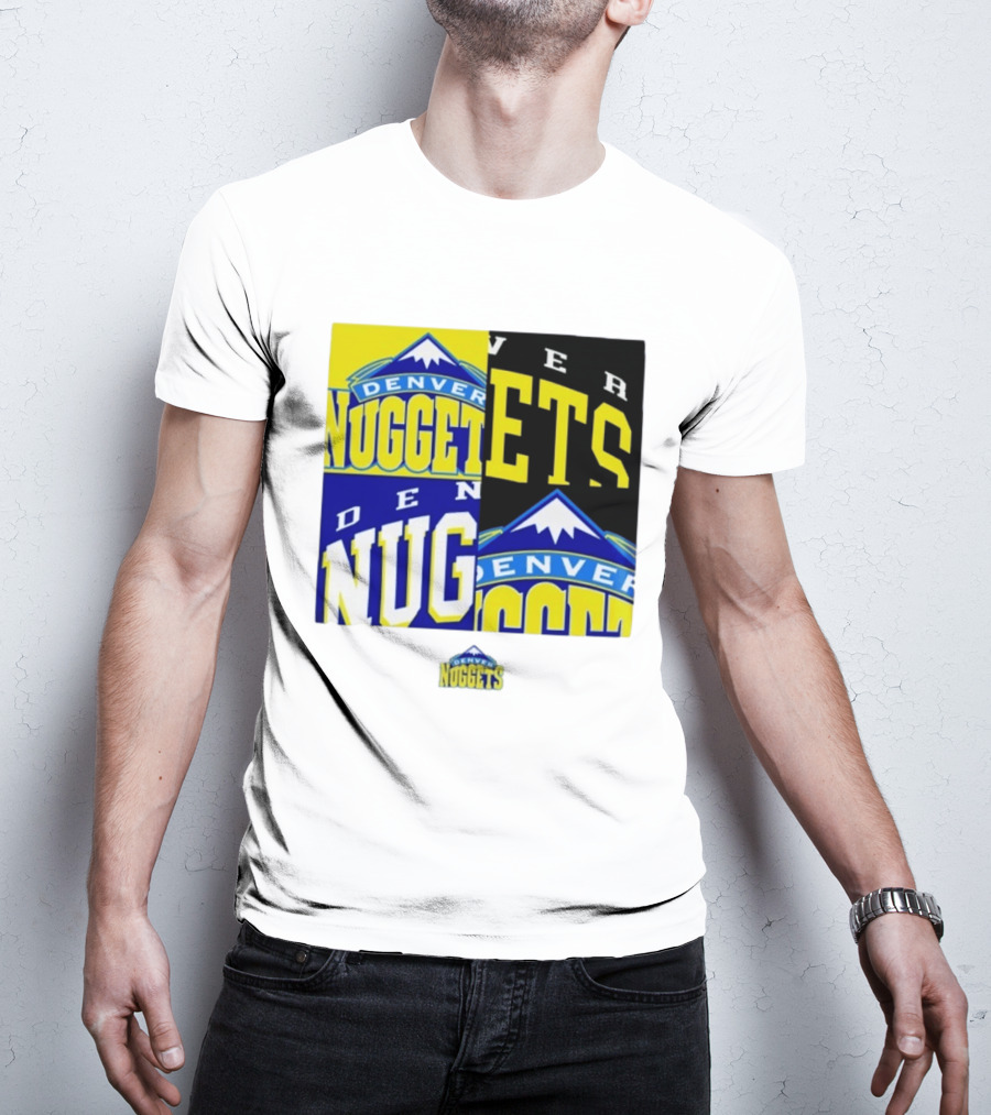 Denver Nuggets New Era Block Retro Split Collage T-Shirt