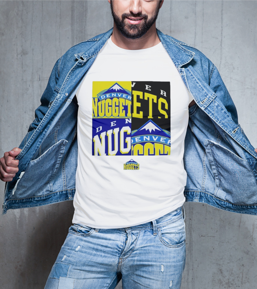 Denver Nuggets New Era Block Retro Split Collage T-Shirt