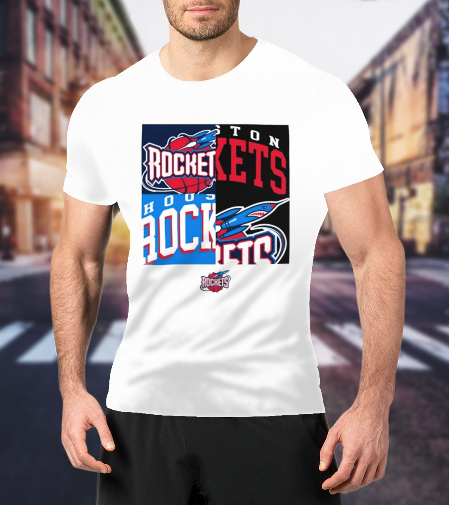 Houston Rockets New Era Block Basketball Team T-Shirt