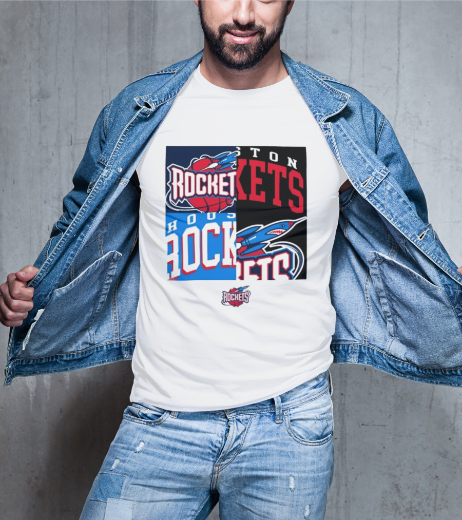 Houston Rockets New Era Block Basketball Team T-Shirt