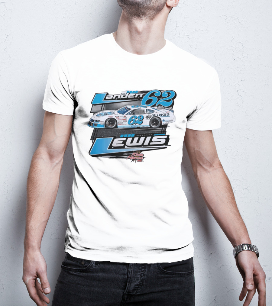 Landen 62 Lewis Kings Custom Panels Kevin Harvick Inc Racing Car T-Shirt