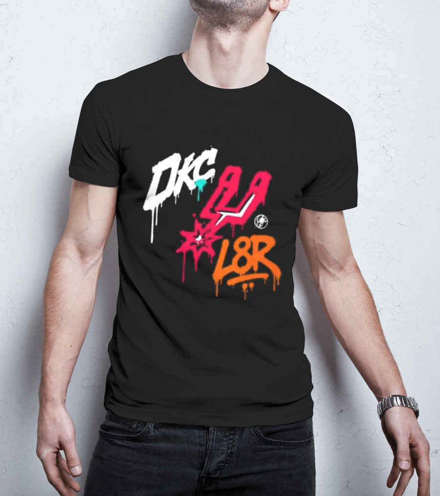 OKC Spurs U L8R Basketball Graffiti T-Shirt