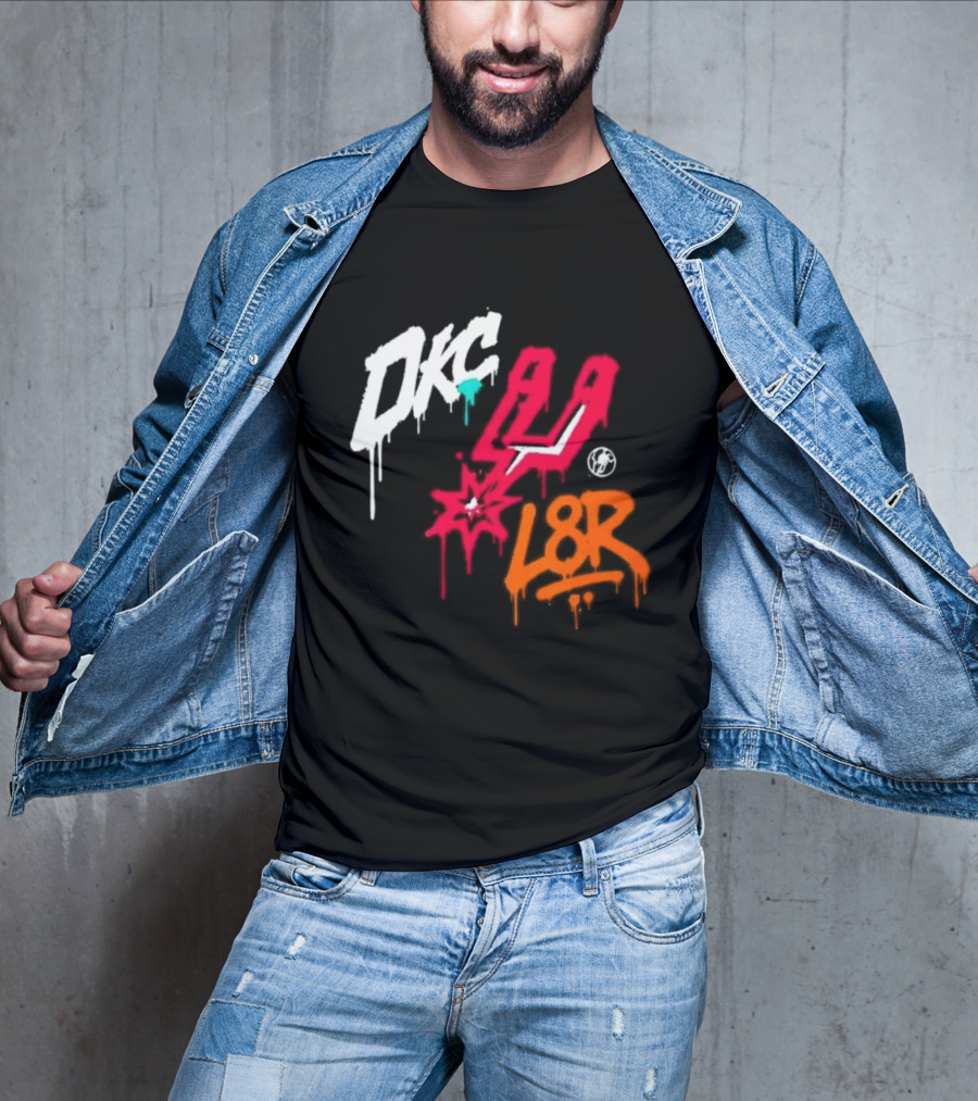 OKC Spurs U L8R Basketball Graffiti T-Shirt