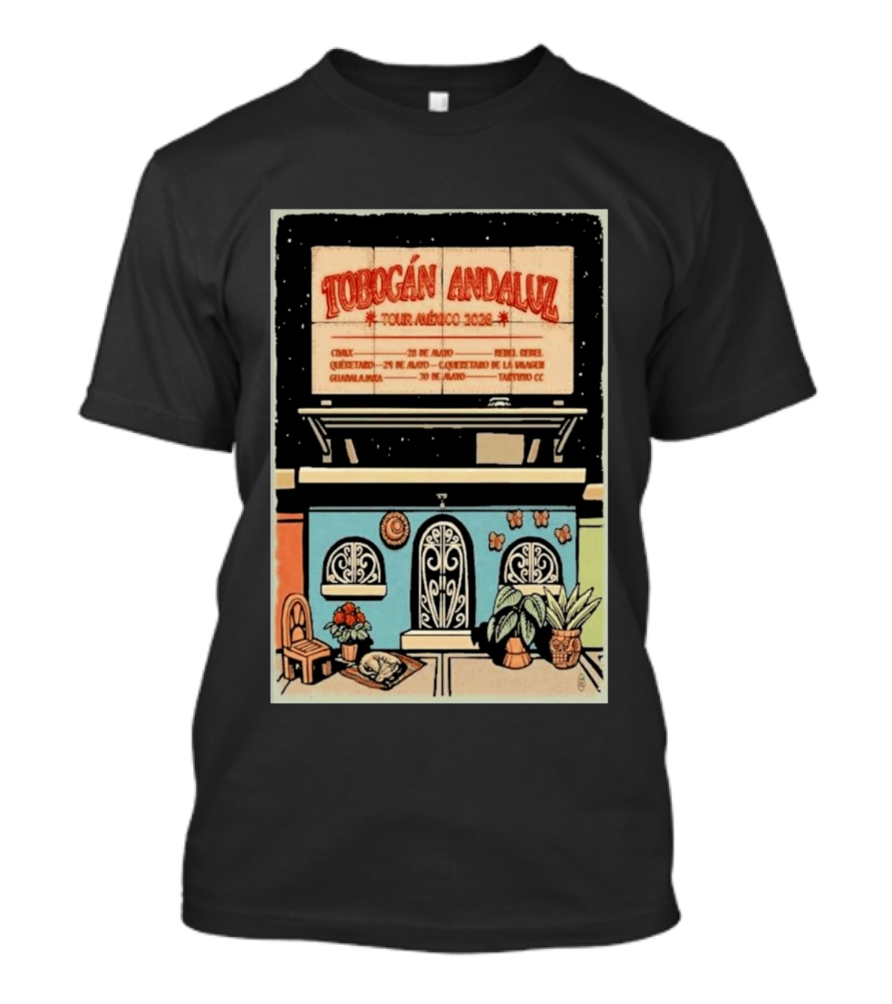 Tobogán Andaluz Tour México 2026 Mexico City Querétaro Guadalajara Concert T-Shirt
