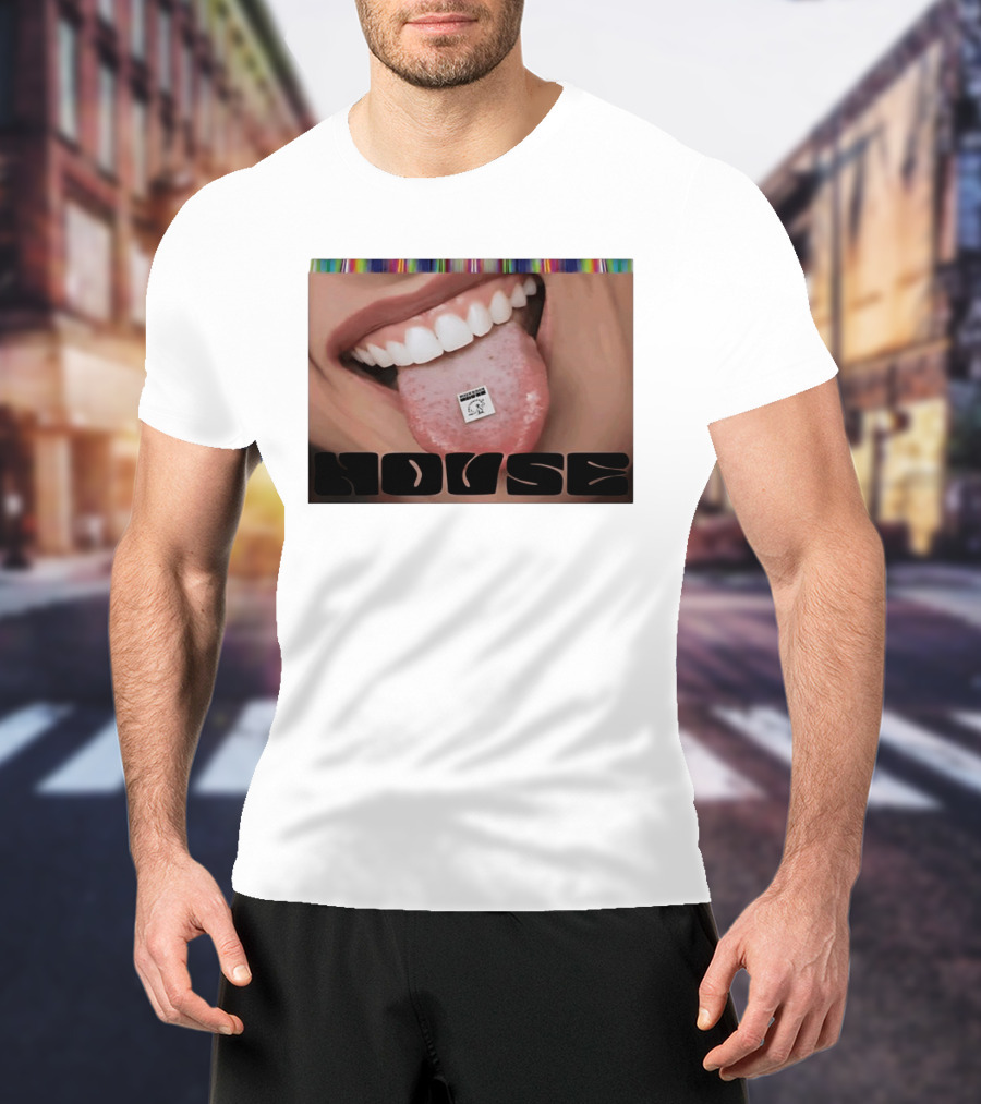 Mushroom Houses World Class Psychedelics House Rave LSD Acid House T-Shirt