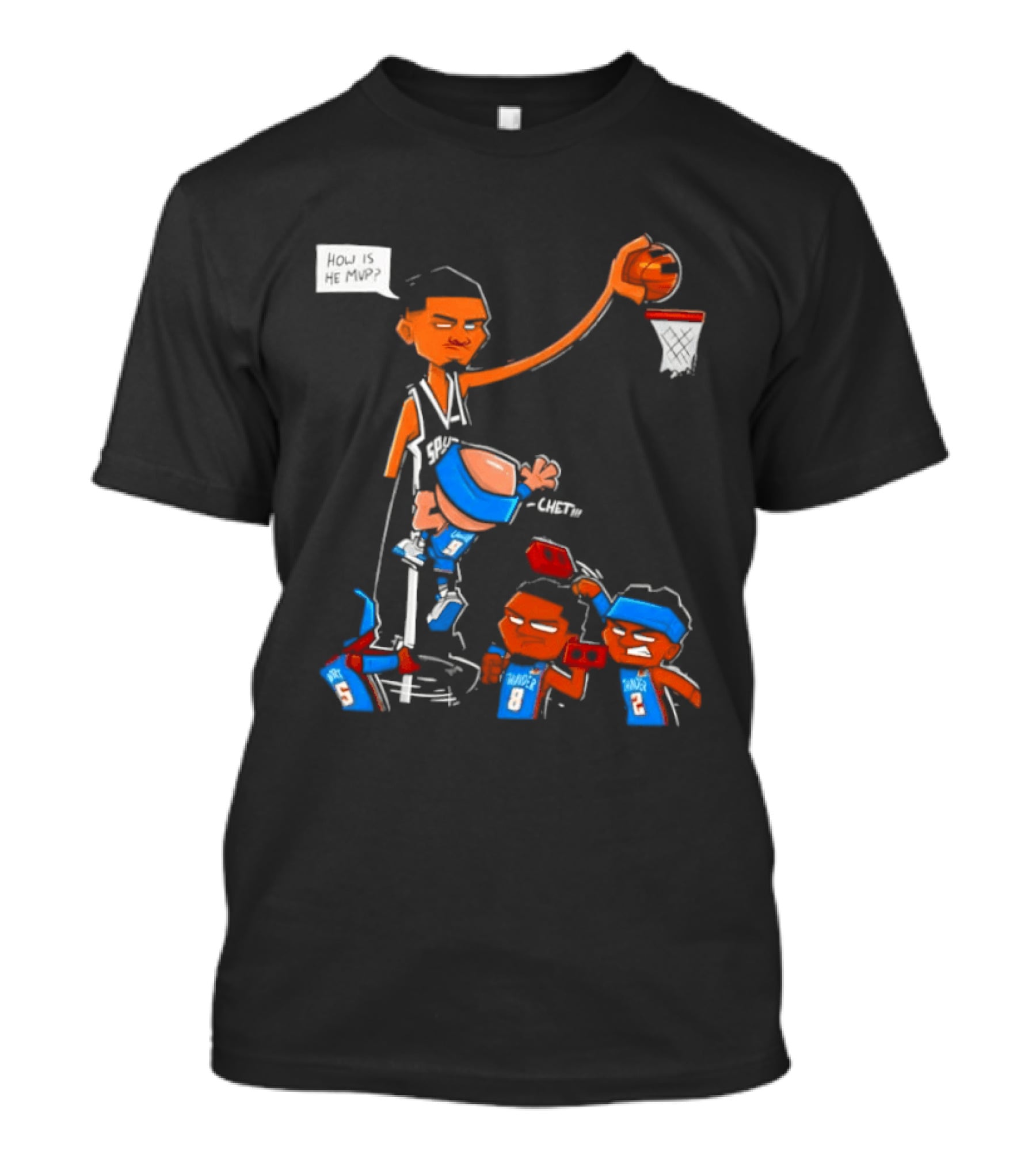 Victor Wembanyama San Antonio Spurs Vs Chet Holmgren Oklahoma City Thunder NBA MVP Debate T-Shirt