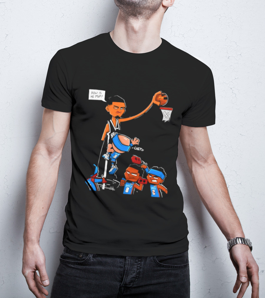 Victor Wembanyama San Antonio Spurs Vs Chet Holmgren Oklahoma City Thunder NBA MVP Debate T-Shirt