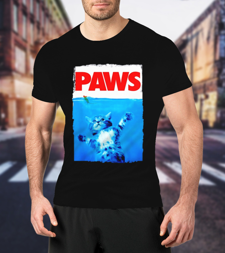 Jaws Universal Steven Spielberg Amblin Entertainment Paws Kitten Mouse T-Shirt