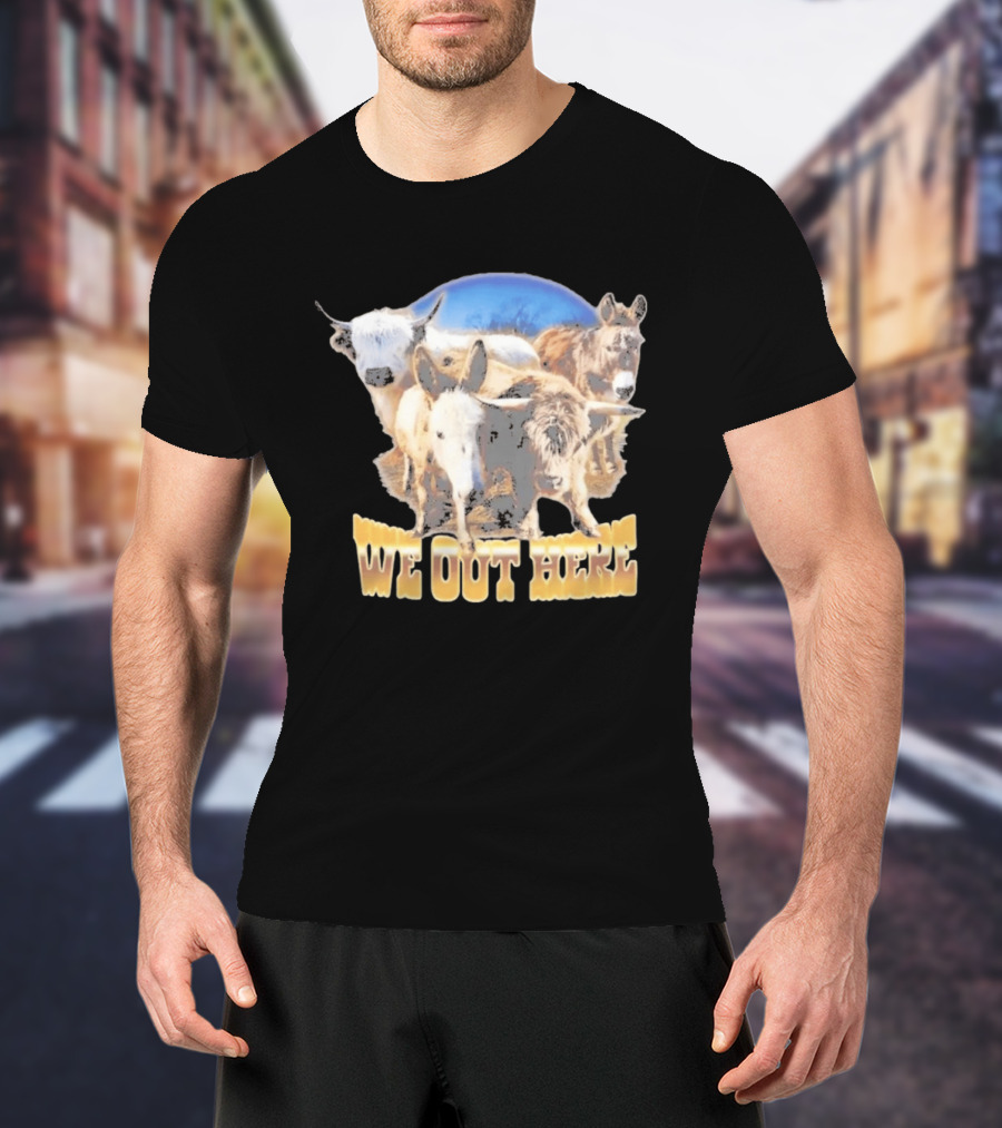 Jelly Roll We Out Here Western Animals Scene T-Shirt