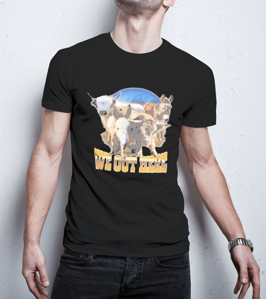 Jelly Roll We Out Here Western Animals Scene T-Shirt