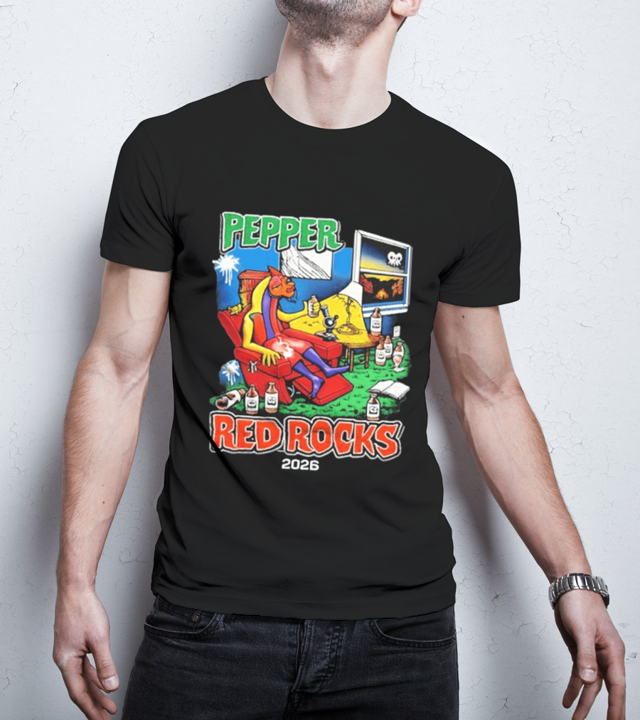 Pepper Red Rocks Amphitheatre 2026 Morrison Colorado Psychedelic Vibes T-Shirt