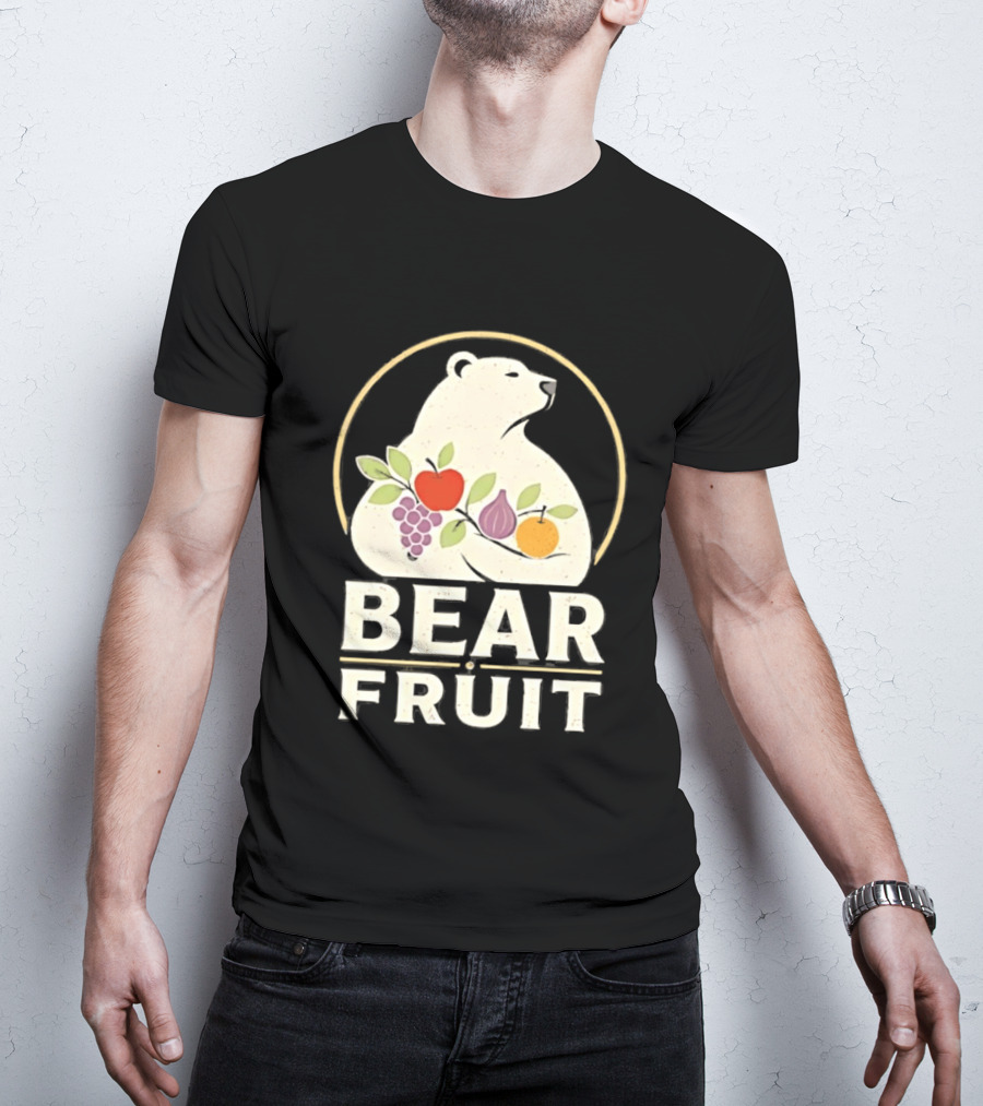 Bear Fruit Polar Bear Grapes Apple Fig Orange T-Shirt