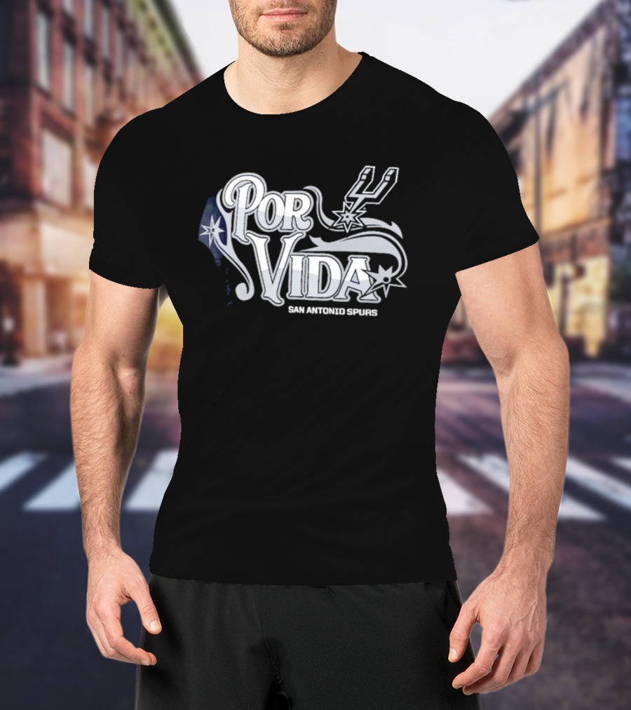 San Antonio Spurs Por Vida Spurs Logo Half Court Offense T-Shirt