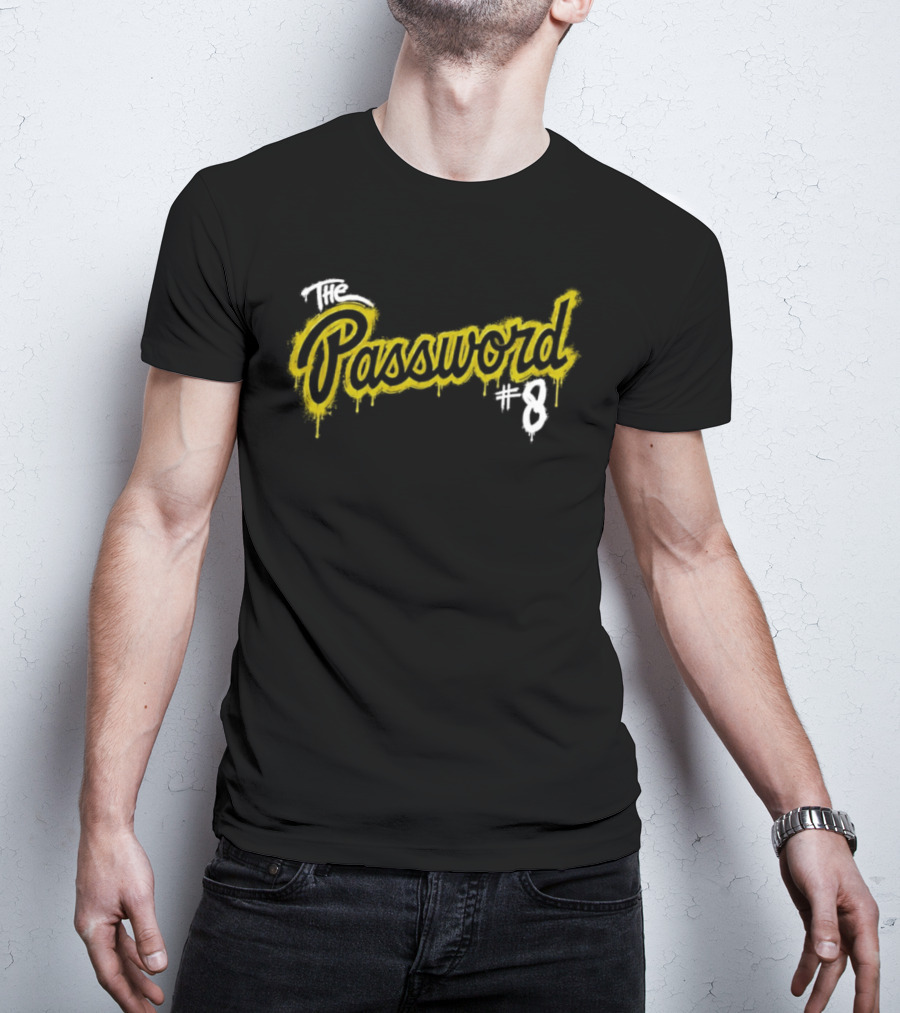 The Password Number 8 Graffiti Style With Aaron Rodgers Pittsburgh Steelers T-Shirt