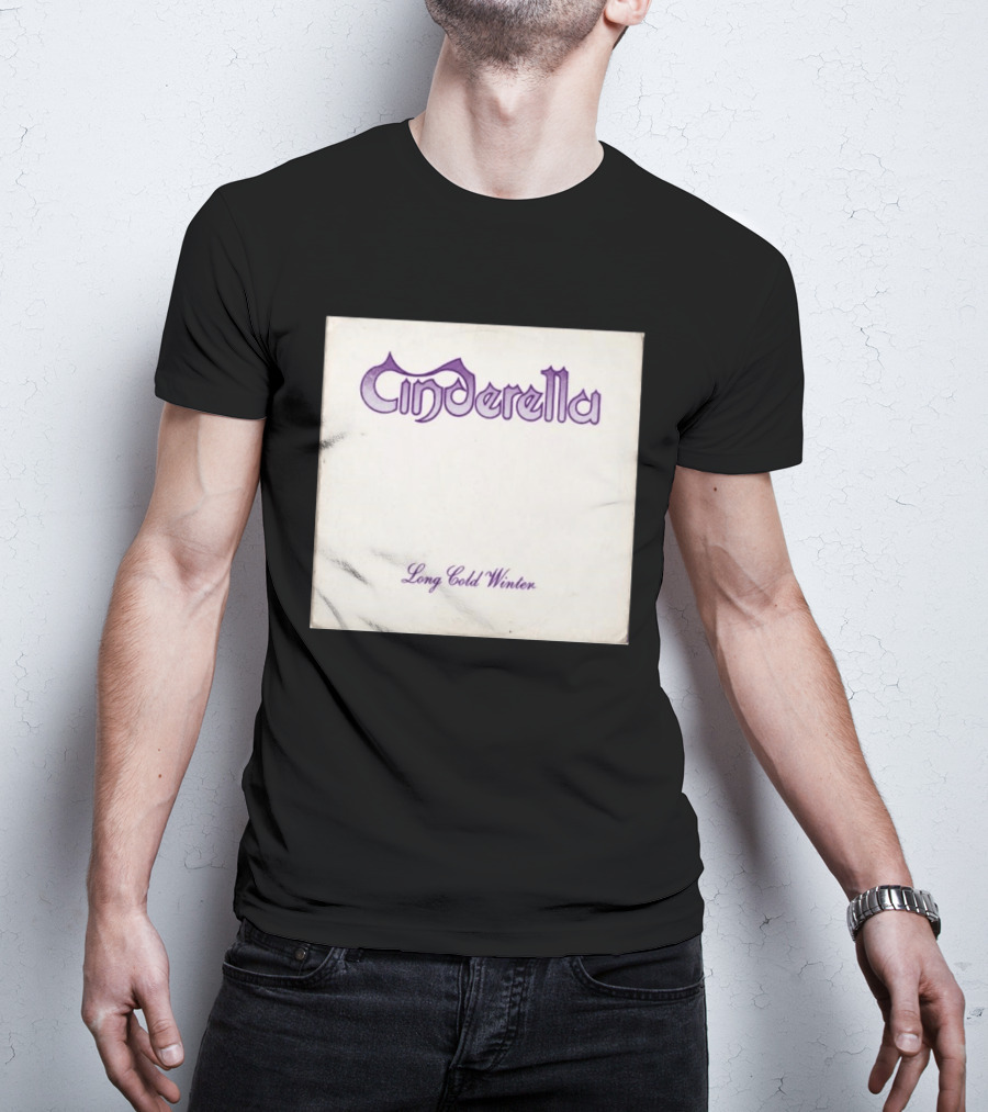 Cinderella Long Cold Winter Album Cover Art Purple T-Shirt