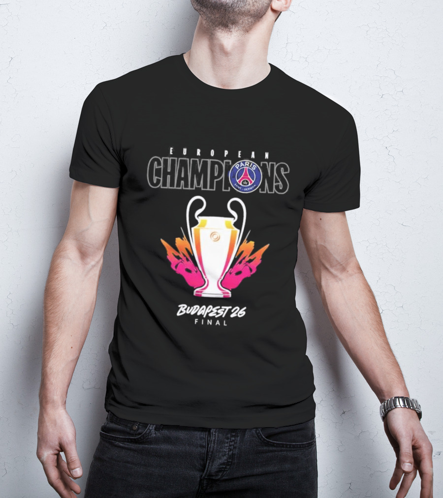 European Champions PSG Budapest 2026 Final T-Shirt