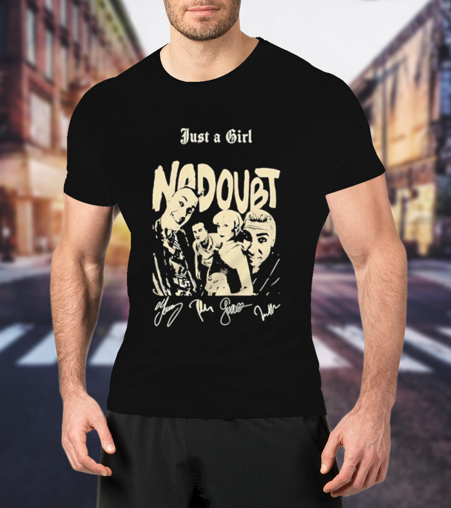 Just A Girl No Doubt Members Signatures T-Shirt