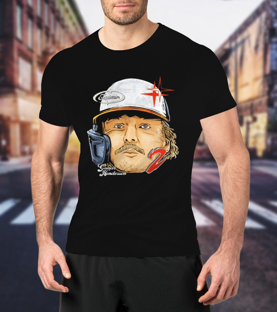 Gunnar Henderson Baltimore Orioles Number 2 Baseball Player Graphic Cabrinero Star T-Shirt