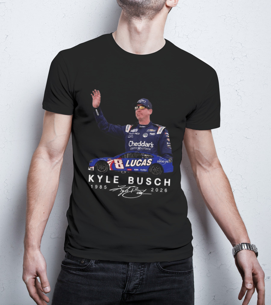 Kyle Busch NASCAR 8 Lucas Oil Cheddar's Scratch Kitchen 2026 T-Shirt