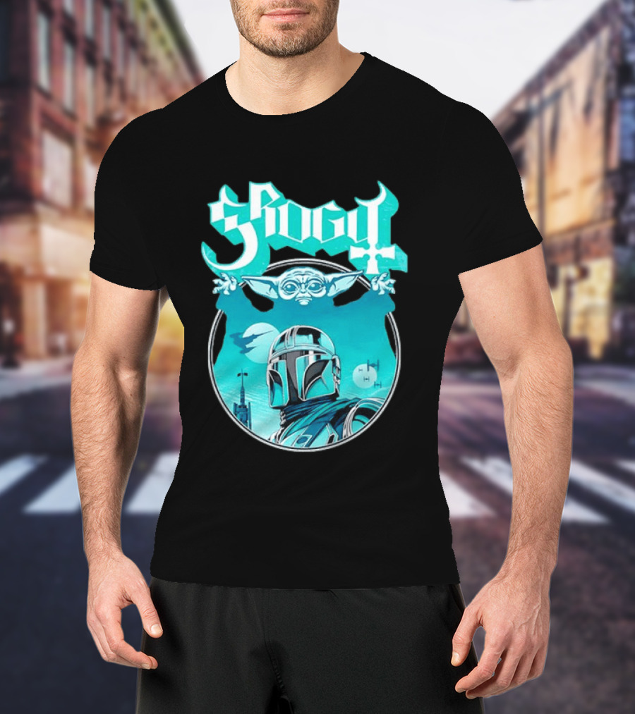 Grogu Mandalorian Ghost Band Star Wars T-Shirt