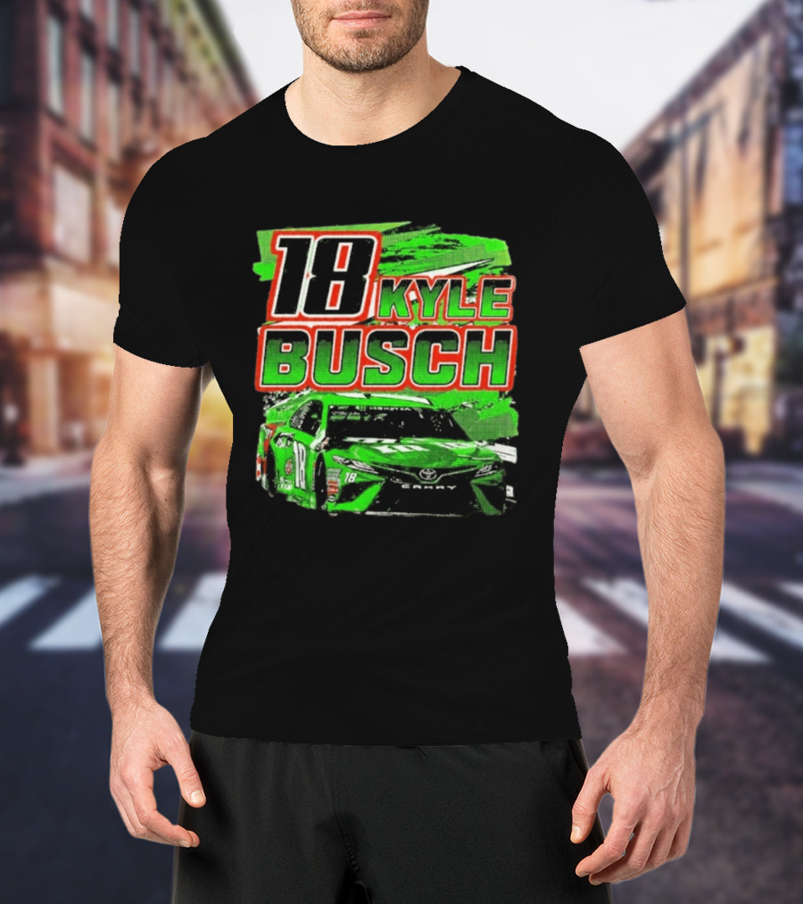 18 Kyle Busch Racing 2026 Green Car T-Shirt