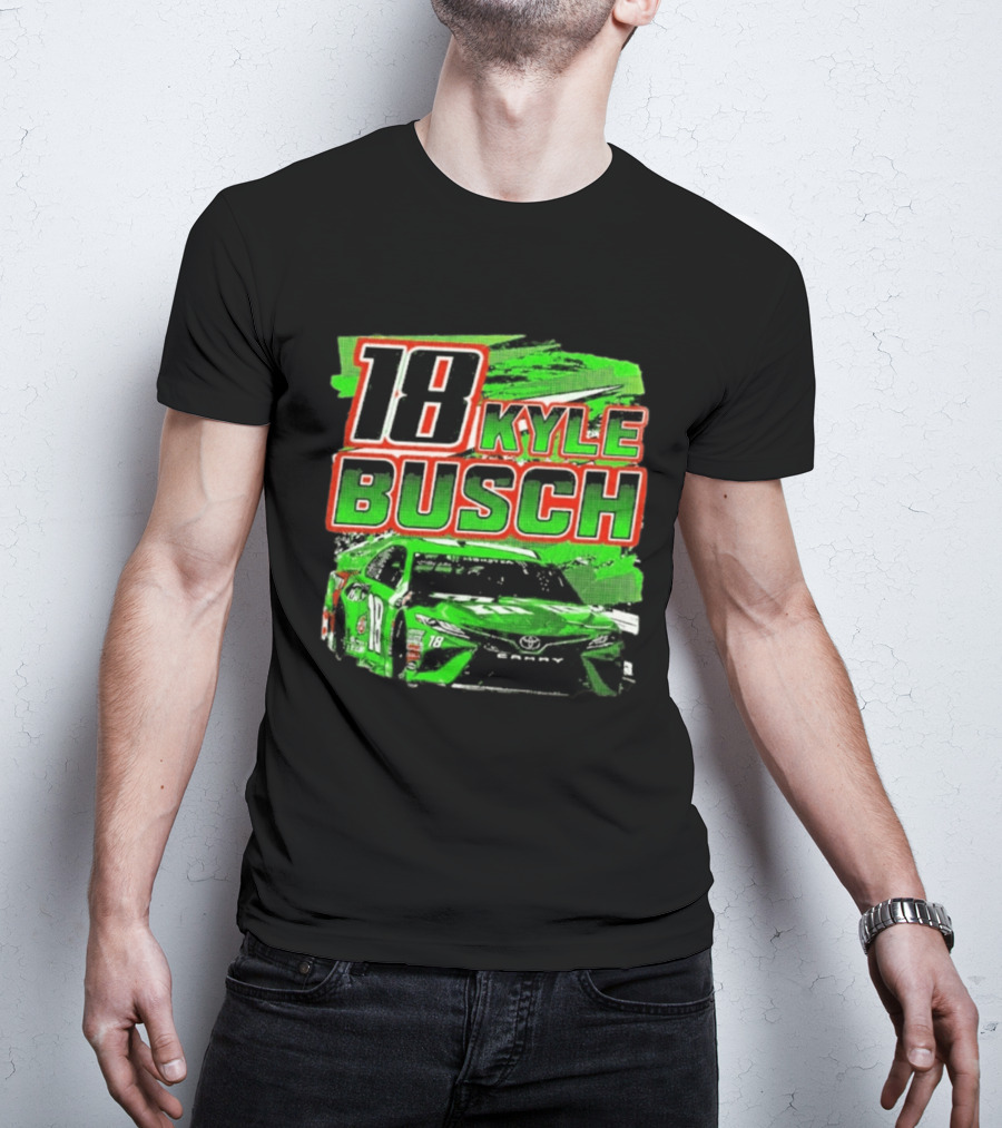 18 Kyle Busch Racing 2026 Green Car T-Shirt
