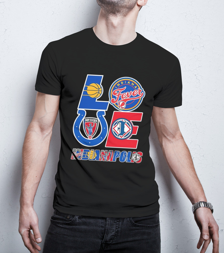 Indiana Fever Indianapolis Colts Inspired LOVE Indianapolis T-Shirt