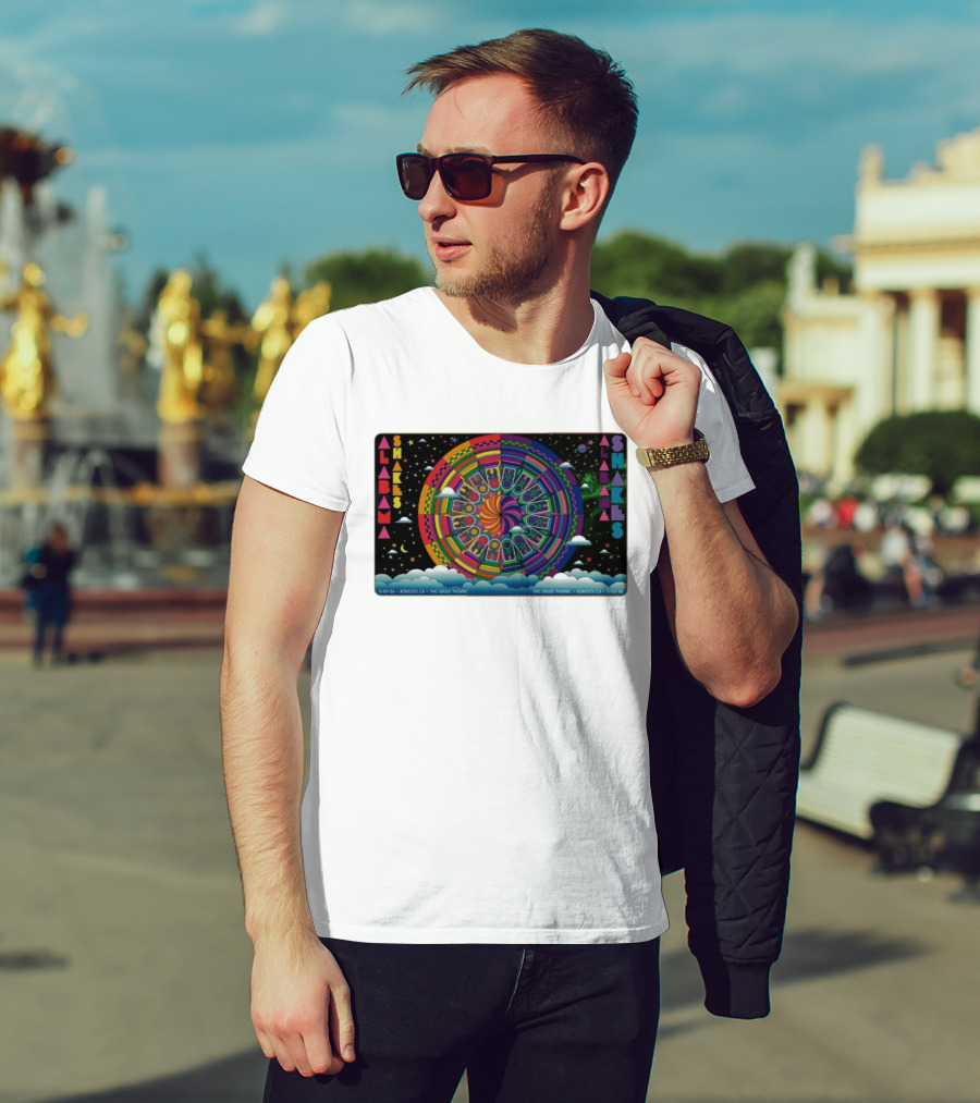 Alabama Shakes Concert The Greek Theatre Berkeley CA 5 29 26 Psychedelic Rainbow Spiral Clouds And Stars T-Shirt