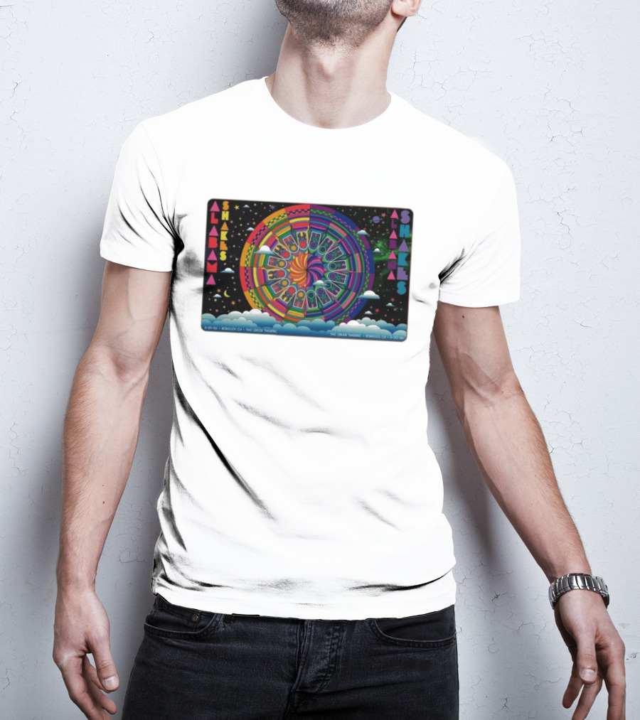 Alabama Shakes Concert The Greek Theatre Berkeley CA 5 29 26 Psychedelic Rainbow Spiral Clouds And Stars T-Shirt