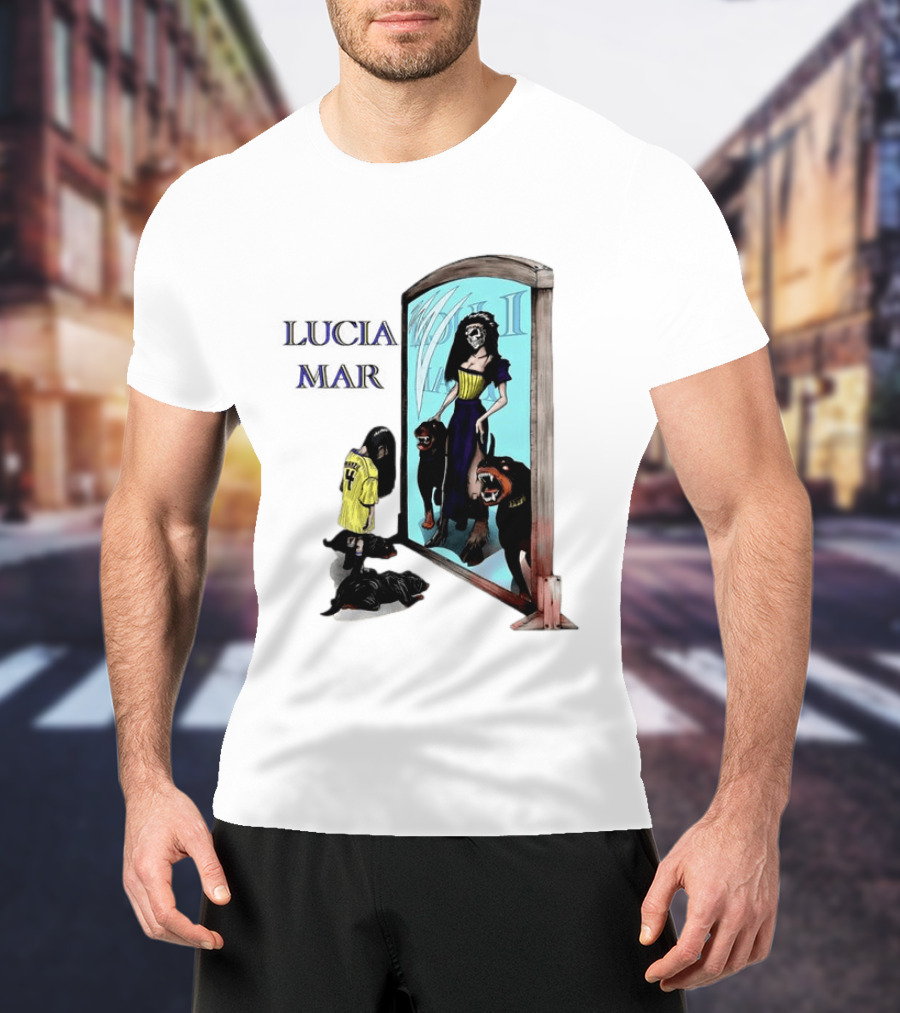Dungeon Crawler Carl Lucia Mar Mirror Reflection With Dogs T-Shirt