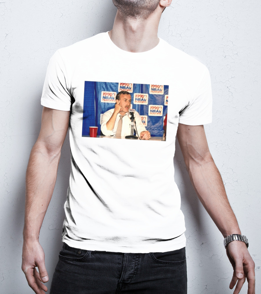1990 NBA Playoffs Rick Adelman Press Conference T-Shirt