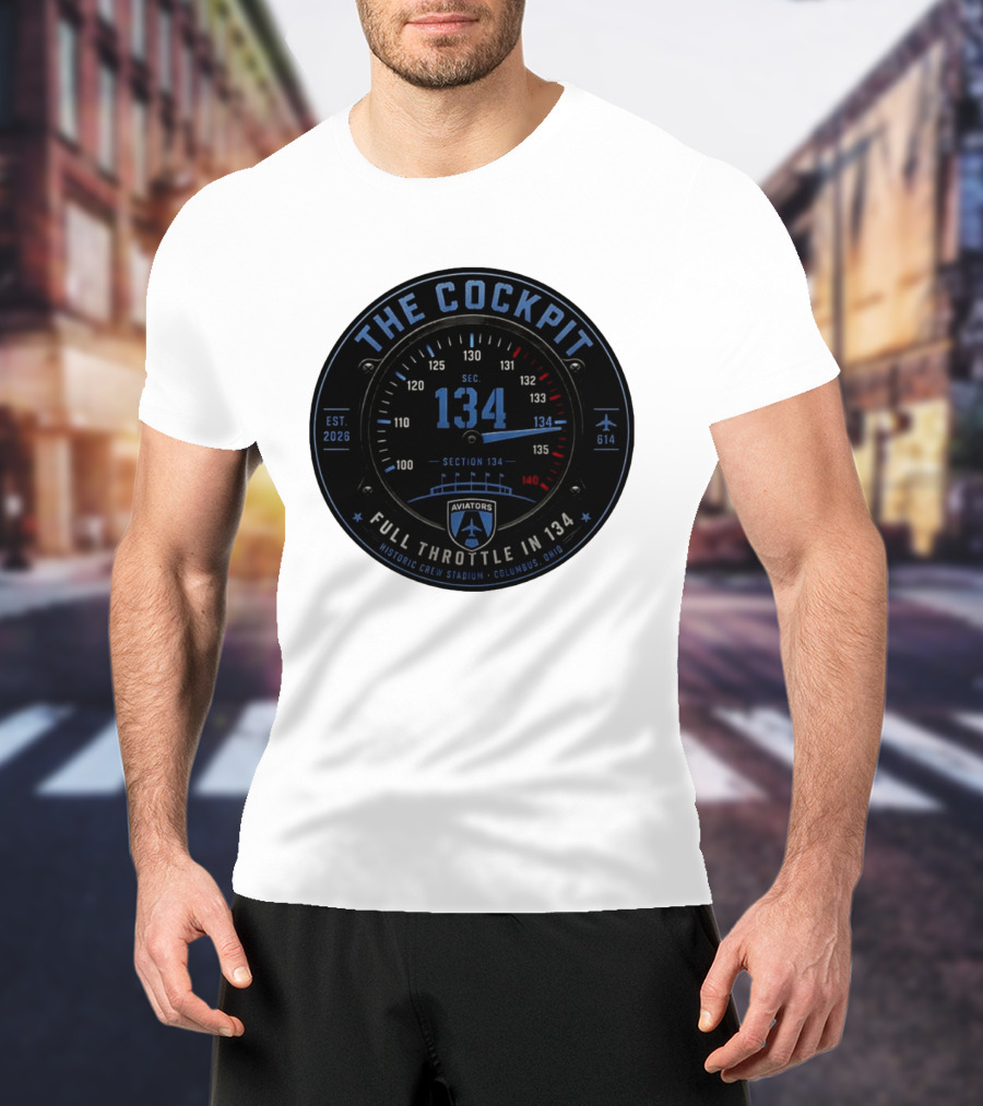 The Cockpit Aviators Full Throttle At Historic Crew Stadium Columbus Ohio Section 134 T-Shirt
