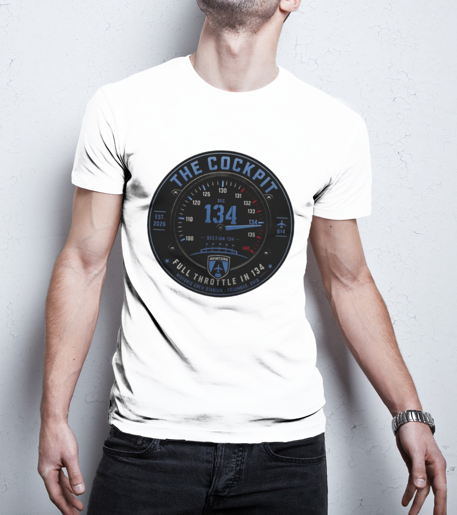 The Cockpit Aviators Full Throttle At Historic Crew Stadium Columbus Ohio Section 134 T-Shirt