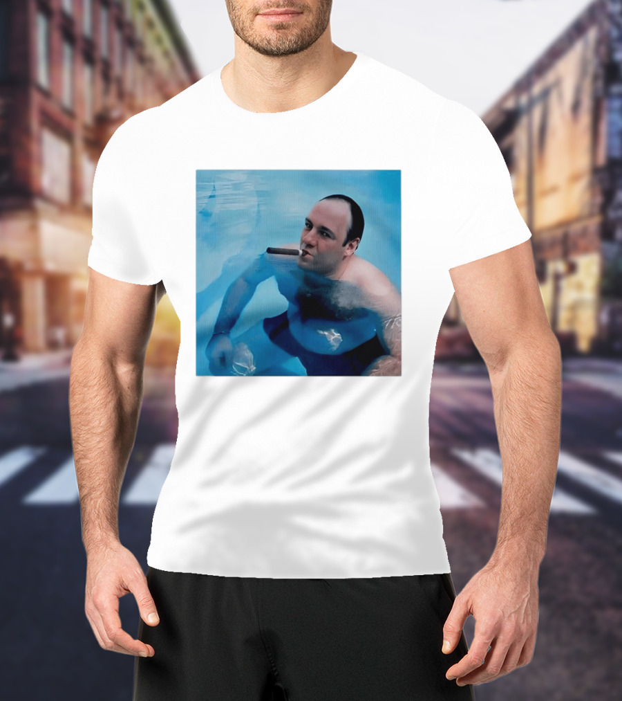 Tony Soprano The Sopranos Pool Scene Cigar Water Moment T-Shirt