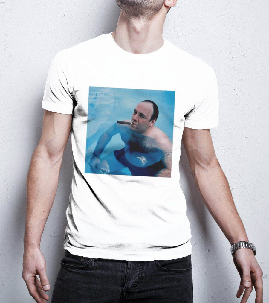 Tony Soprano The Sopranos Pool Scene Cigar Water Moment T-Shirt