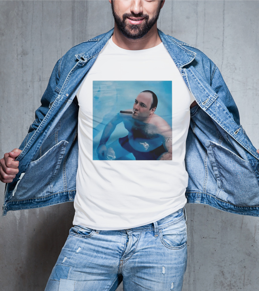 Tony Soprano The Sopranos Pool Scene Cigar Water Moment T-Shirt