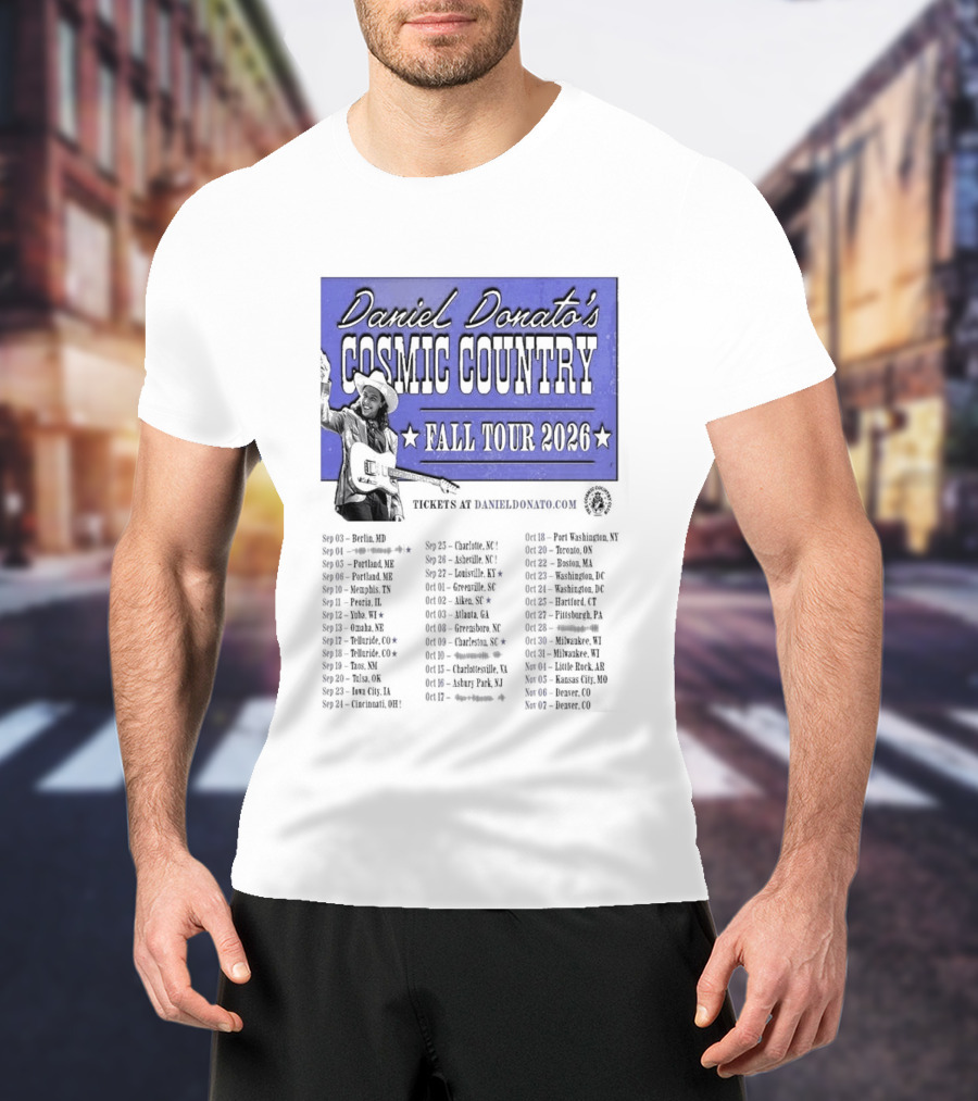 Daniel Donato Cosmic Country Fall Tour 2026 With Tour Dates T-Shirt