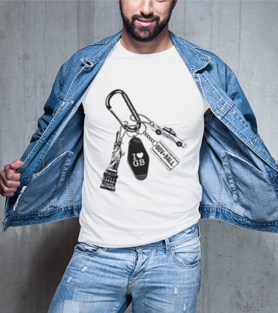 Governors Ball Music Festival 2023 Keychain Lineup Essentials T-Shirt