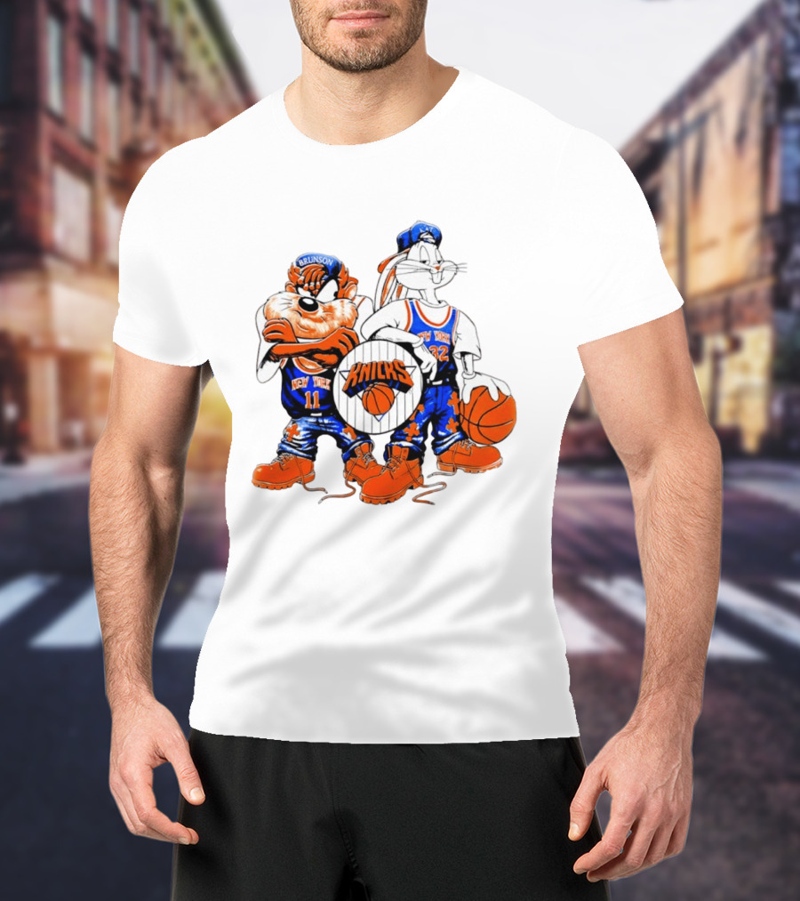 Taz Bugs Bunny New York Knicks Brunson Anthony Towns NBA T-Shirt